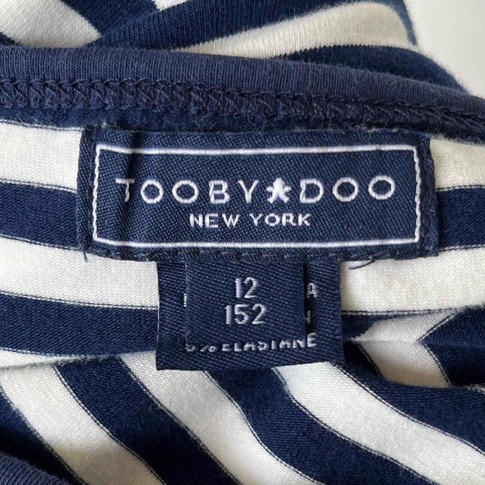 •Toobydoo• Girls Long Sleeve Striped Knit Dress - Size 12 - Picture 2 of 7